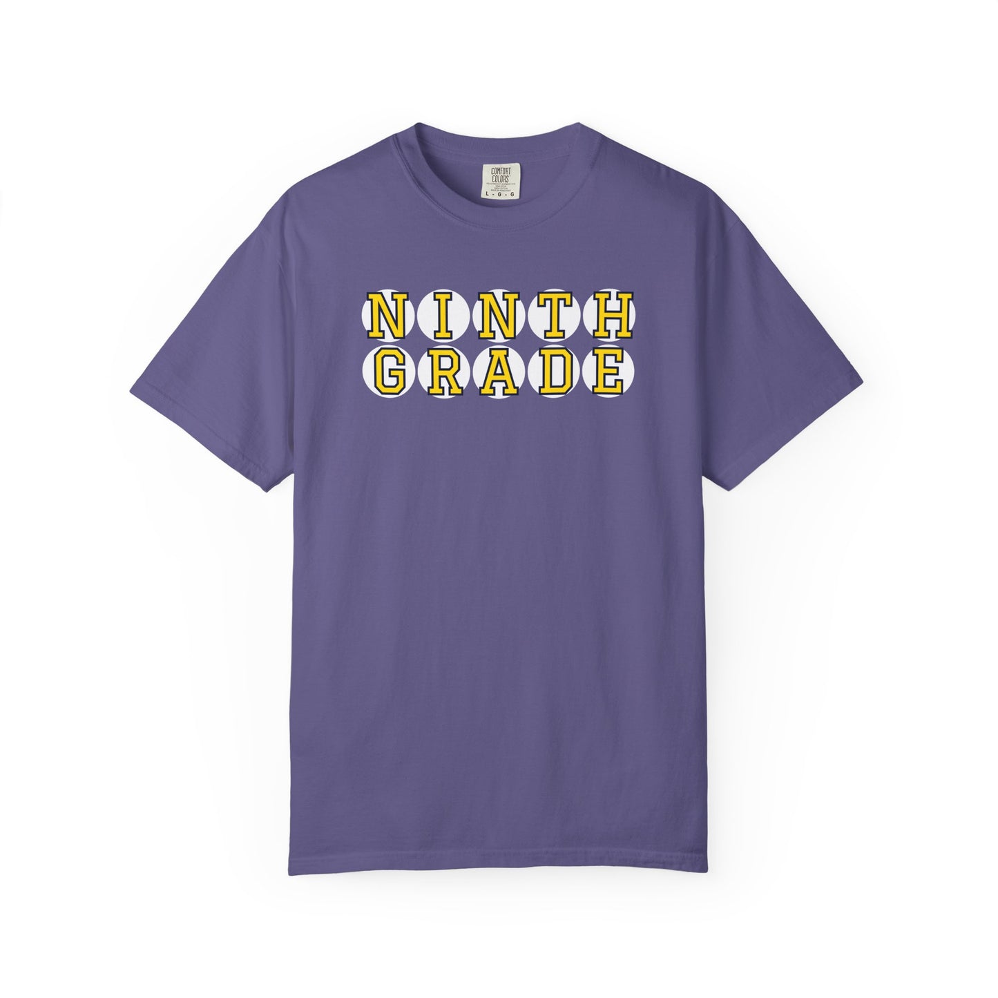 NINTH GRADE YELLOW PLAYER LETTERS T-SHIRT