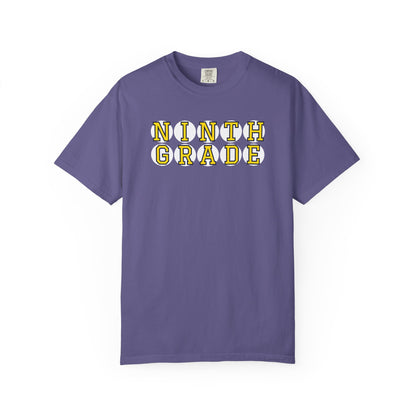 NINTH GRADE YELLOW PLAYER LETTERS T-SHIRT