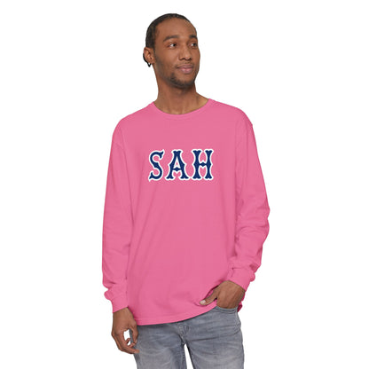 SAH NAVY SOX LETTERS LONG SLEEVE