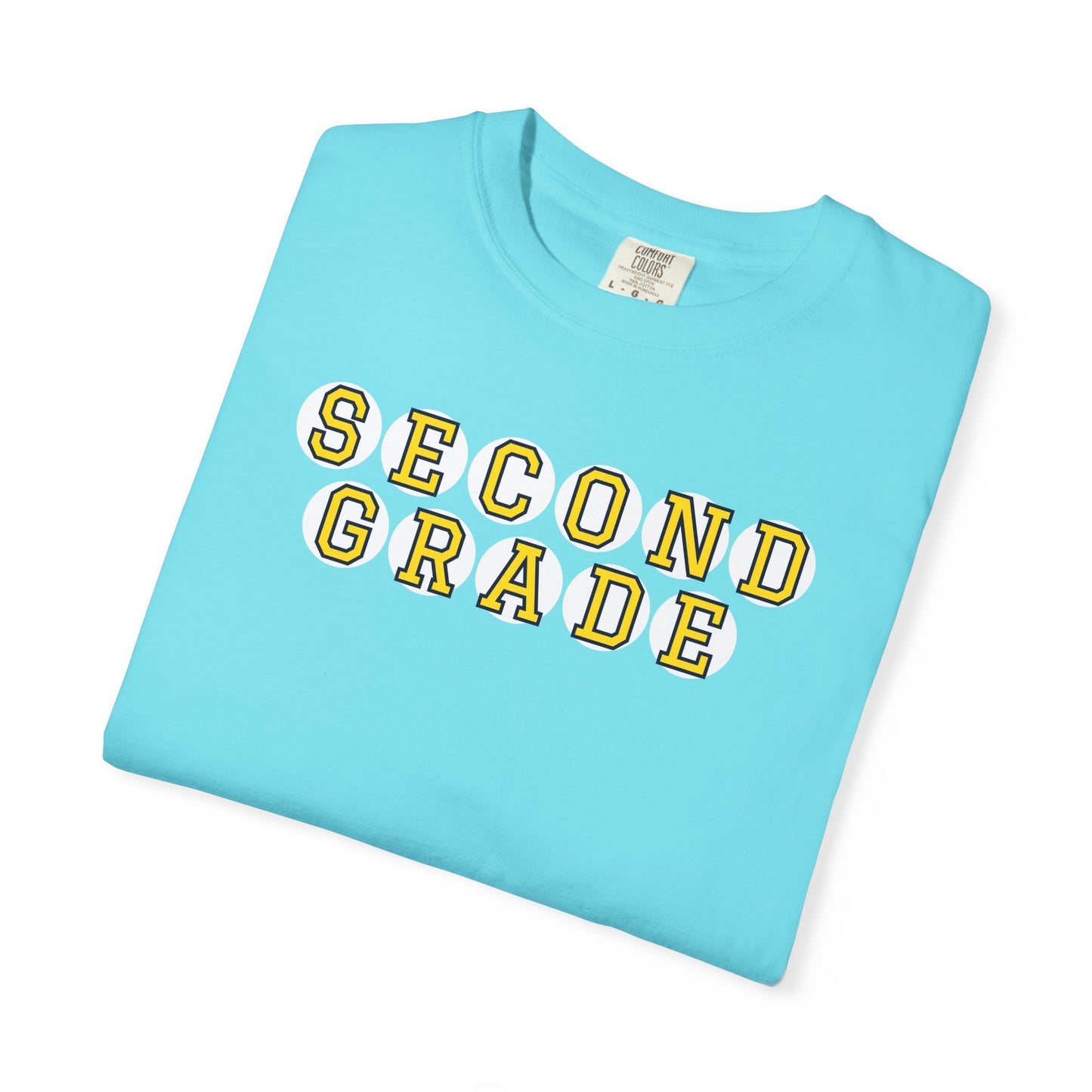 SECOND GRADE. YELLOW PLAYER LETTERS T-SHIRT