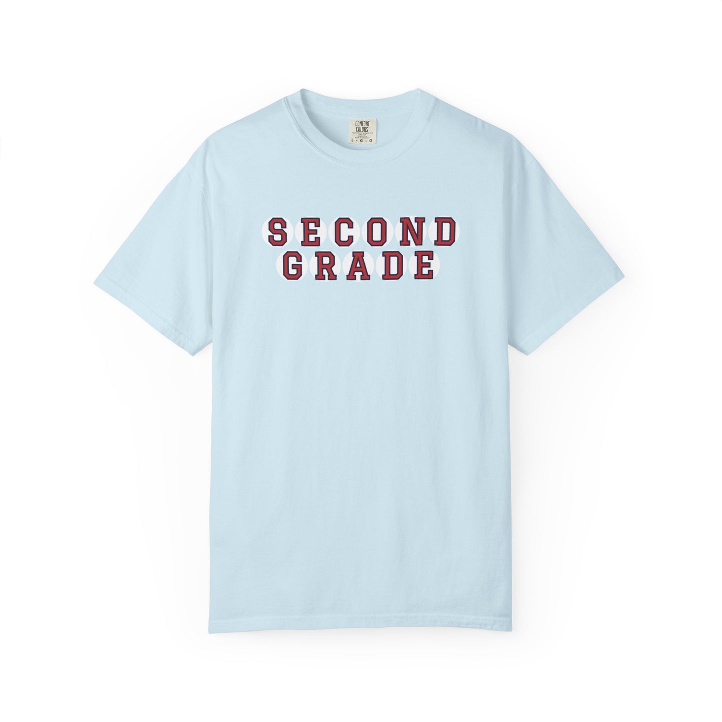 SECOND GRADE RED PLAYER LETTERS T-SHIRT
