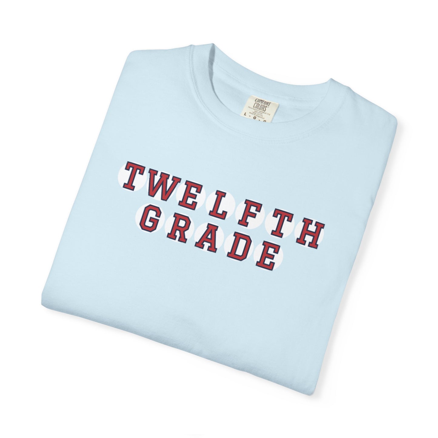 TWELFTH GRADE RED PLAYER LETTERS T-SHIRT