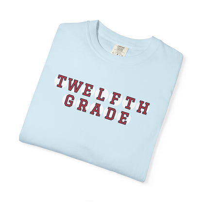 TWELFTH GRADE RED PLAYER LETTERS T-SHIRT