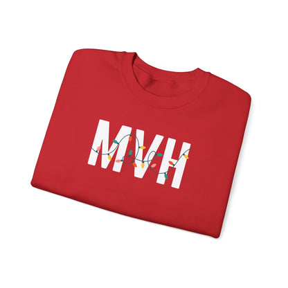 MVH HOLIDAY LIGHTS HEAVY BLEND CREWNECK