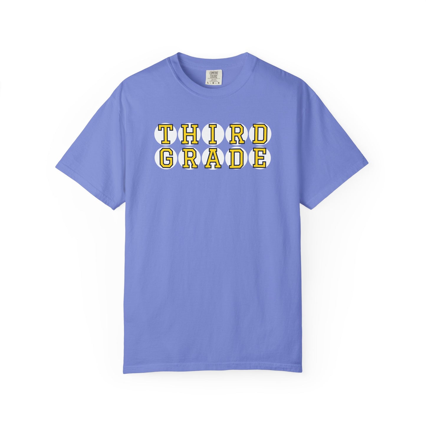 THIRD GRADE YELLOW PLAYER LETTERS T-SHIRT