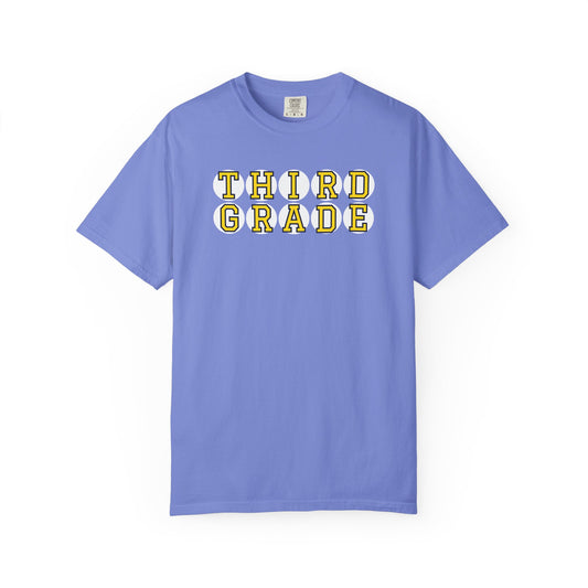 THIRD GRADE YELLOW PLAYER LETTERS T-SHIRT