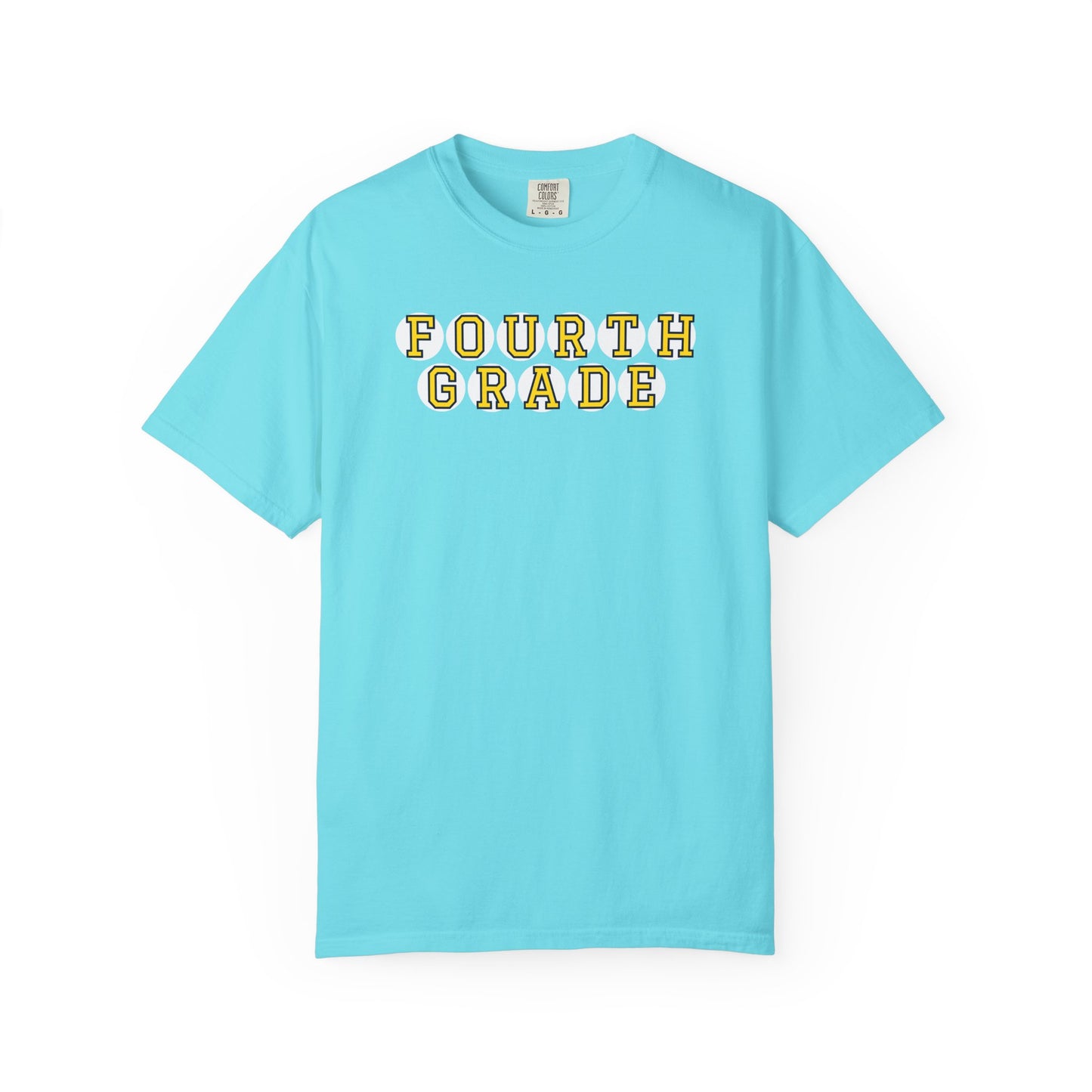 FOURTH GRADE. YELLOW PLAYER LETTERS T-SHIRT
