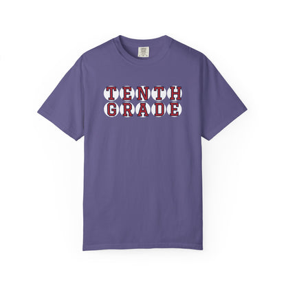 TENTH GRADE RED PLAYER LETTERS T-SHIRT