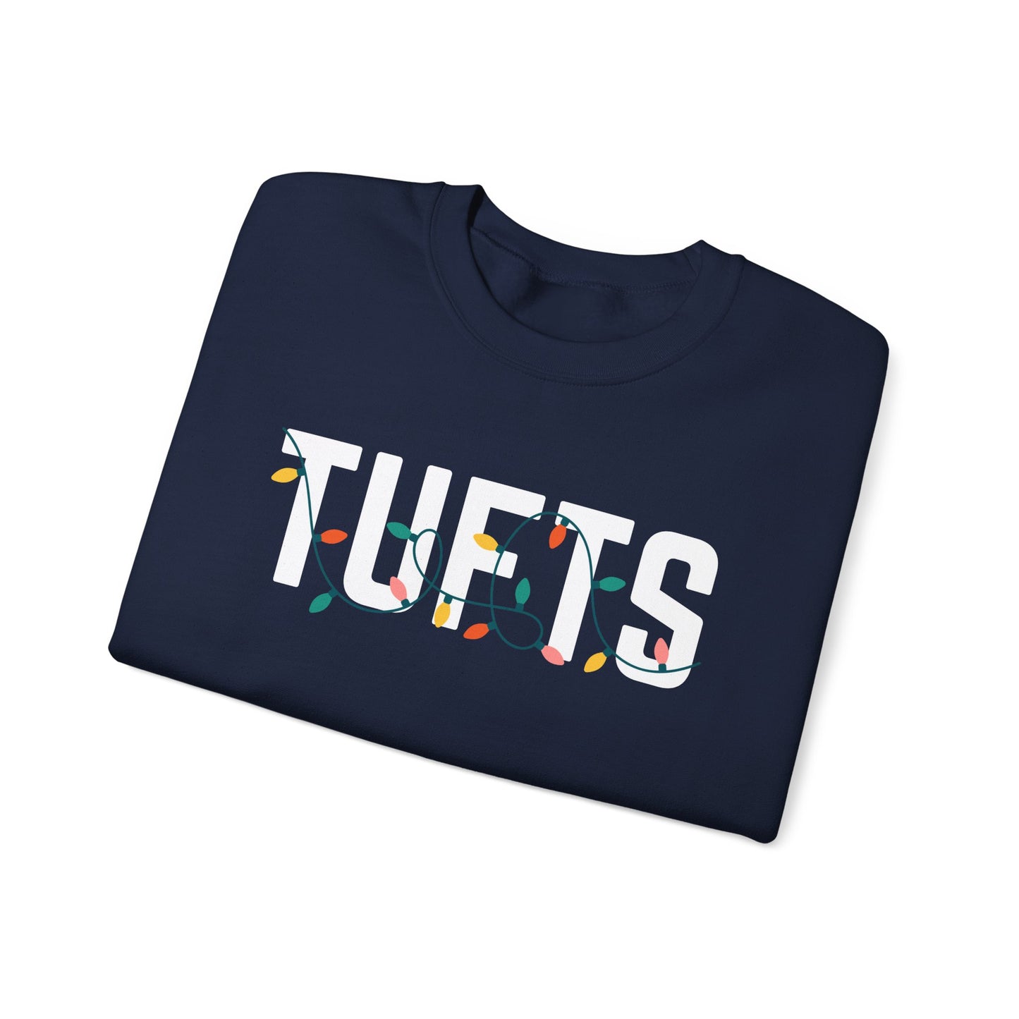 TUFTS HOLIDAY LIGHTS HEAVY BLEND CREWNECK