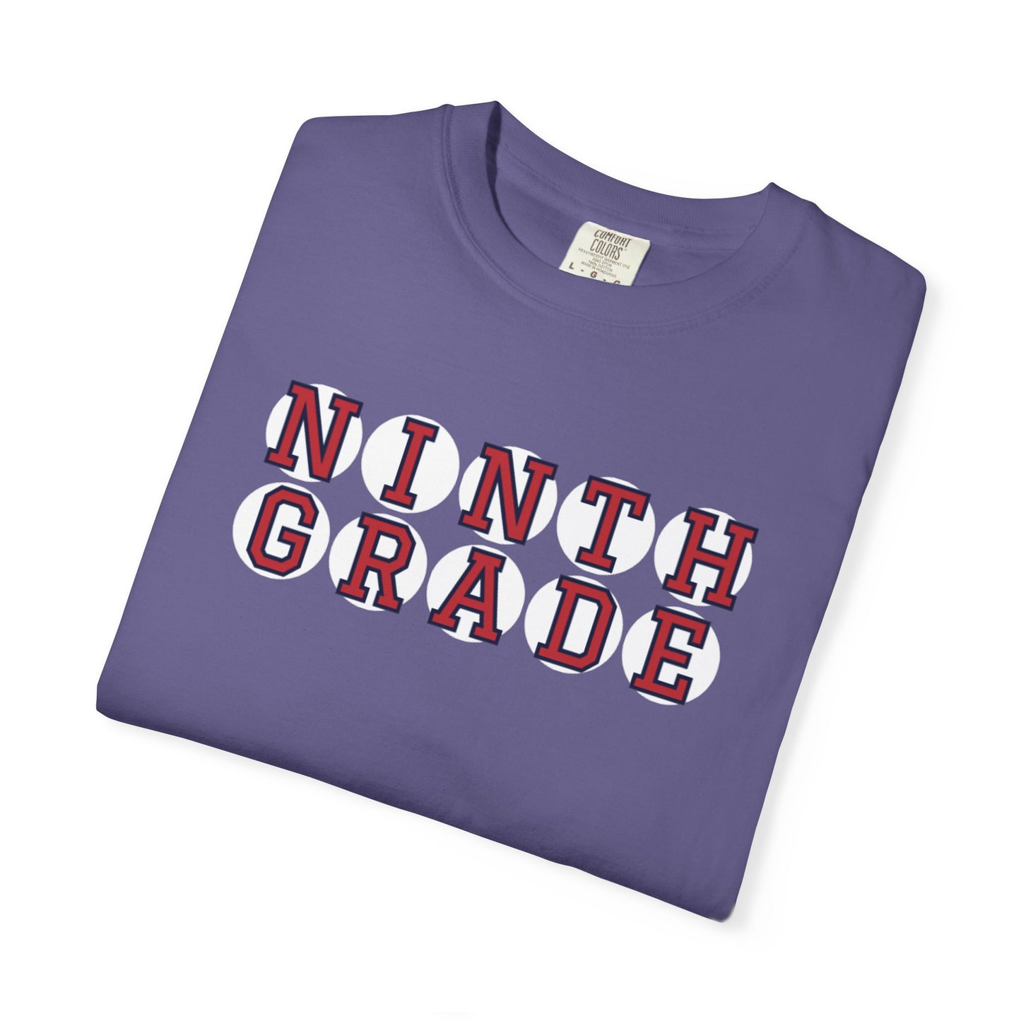 NINTH GRADE RED PLAYER LETTERS T-SHIRT