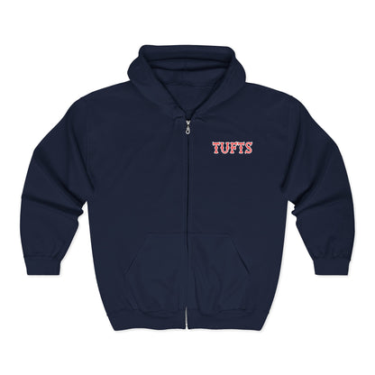 TUFTS SOX LETTERS HEAVY BLEND FULL ZIP HOODIE