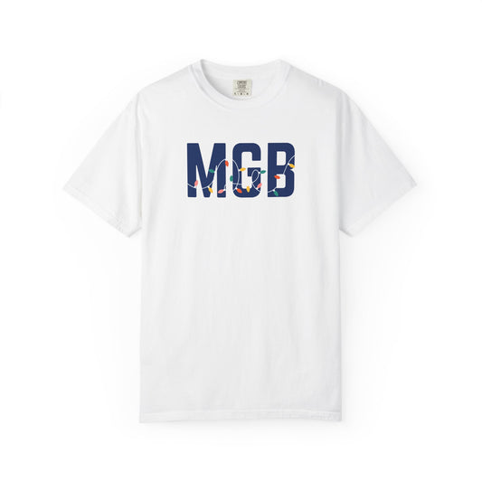 MGB HOLIDAY LIGHTS T-SHIRT - WHITE