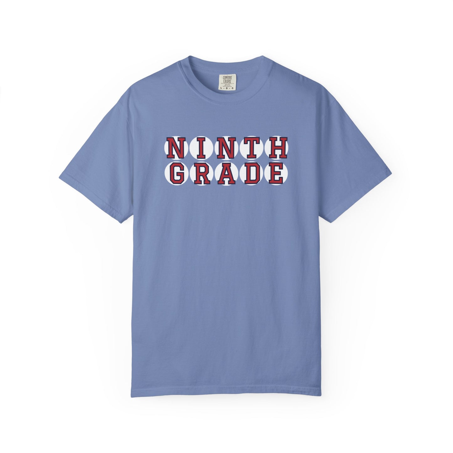 NINTH GRADE RED PLAYER LETTERS T-SHIRT