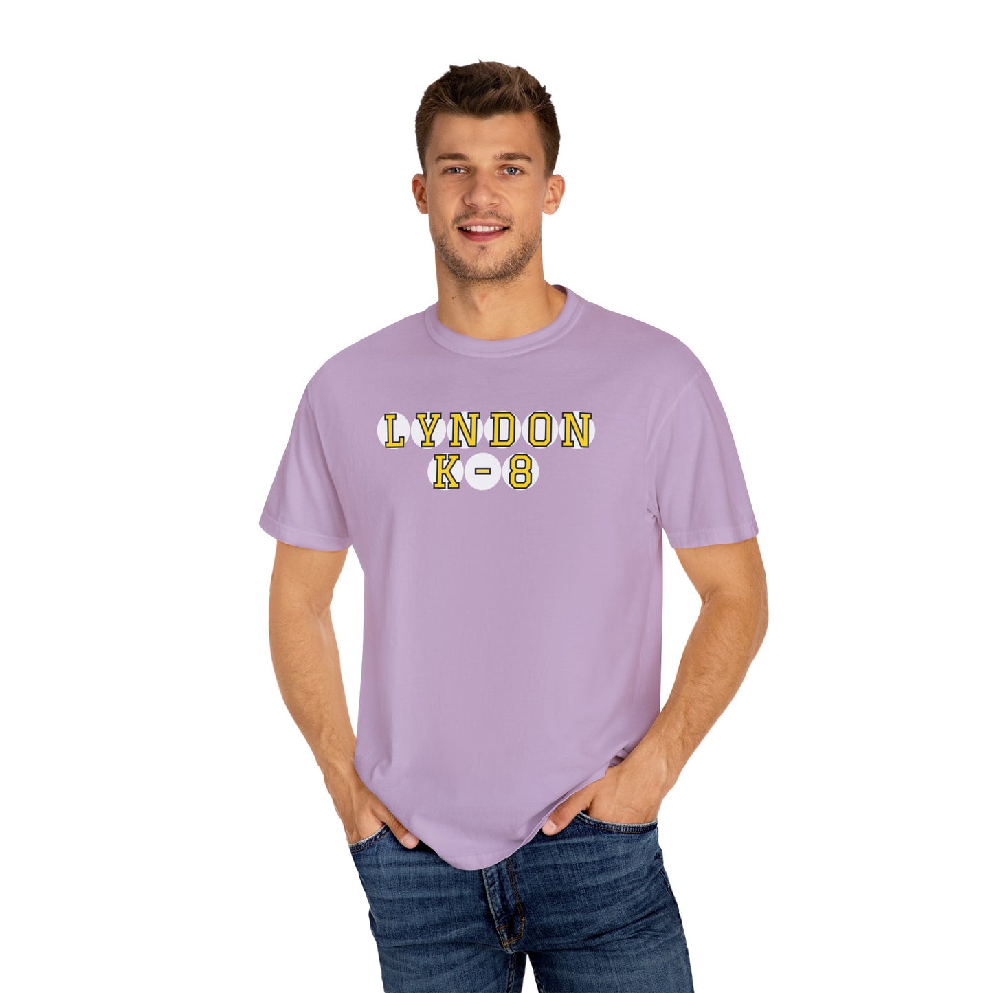 LYNDON K-8 YELLOW PLAYER LETTERS T-SHIRT