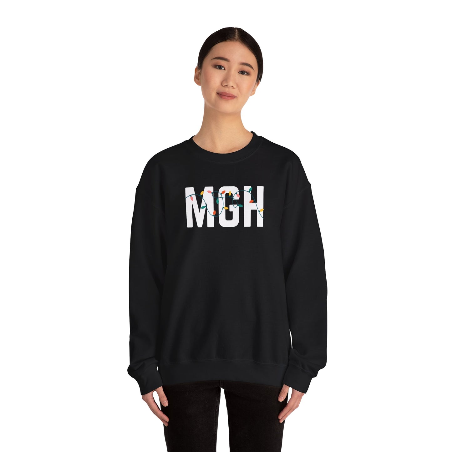 MGH HOLIDAY LIGHTS HEAVY BLEND CREWNECK
