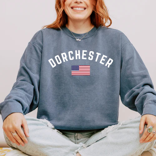 BLUE JEAN DORCHESTER CREWNECK CLEARANCE