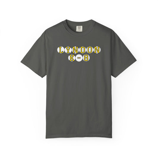 LYNDON K-8 YELLOW PLAYER LETTERS T-SHIRT
