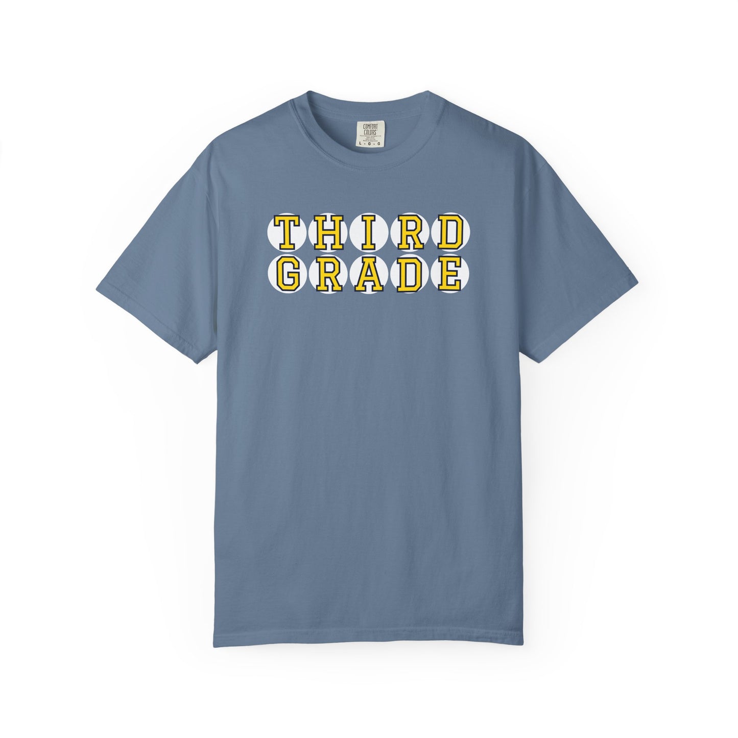 THIRD GRADE YELLOW PLAYER LETTERS T-SHIRT