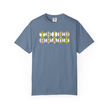THIRD GRADE YELLOW PLAYER LETTERS T-SHIRT