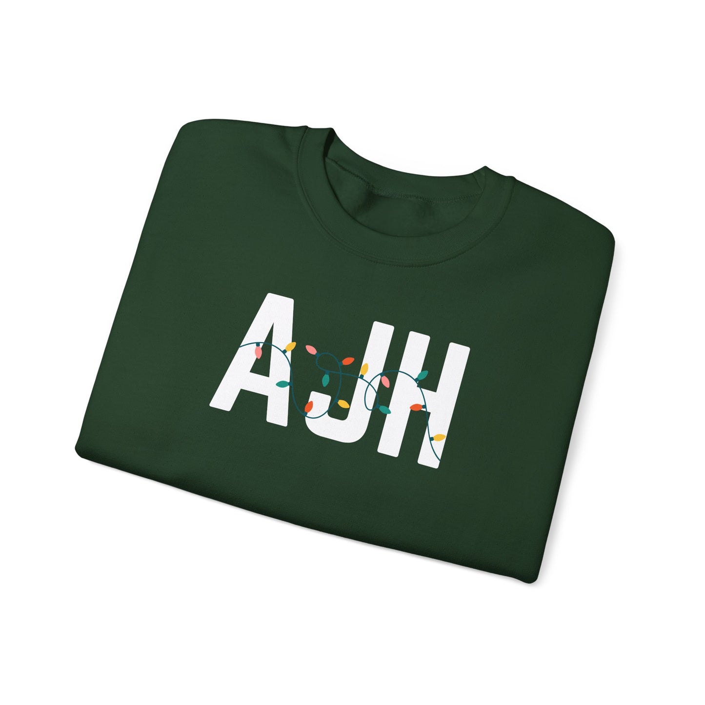 AJH HOLIDAY LIGHTS HEAVY BLEND CREWNECK