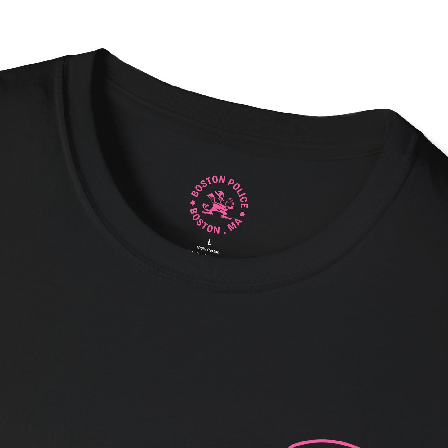BOSTON POLICE BREAST CANCER AWARENESS SOFTSTYLE T-SHIRT
