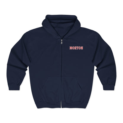 MORTON SOX LETTERS HEAVY BLEND FULL ZIP HOODIE