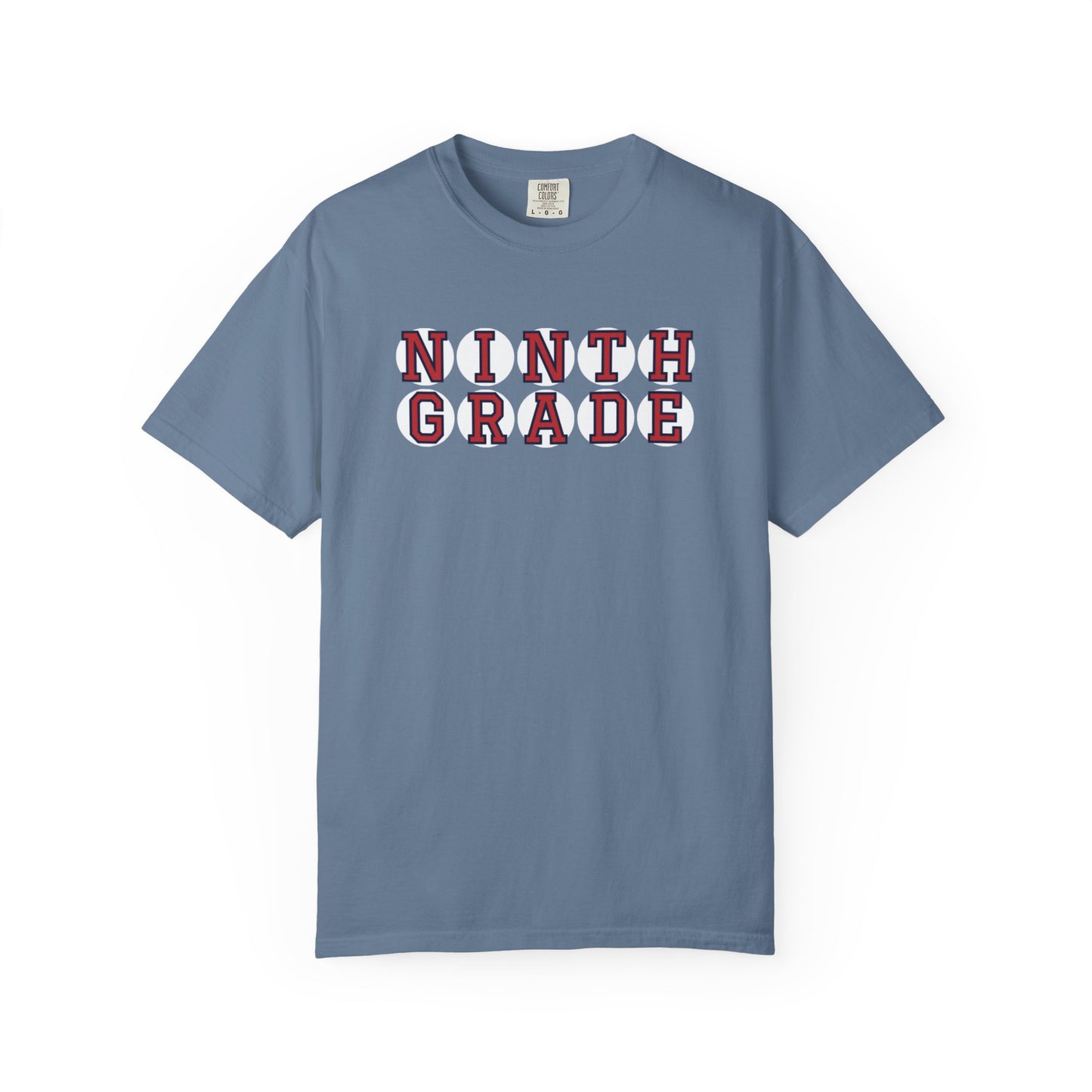 NINTH GRADE RED PLAYER LETTERS T-SHIRT