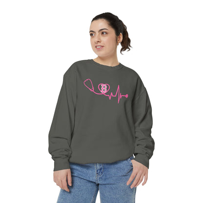 BOSTON PINK RIBBON CREW COMFORT COLORS CREWNECK