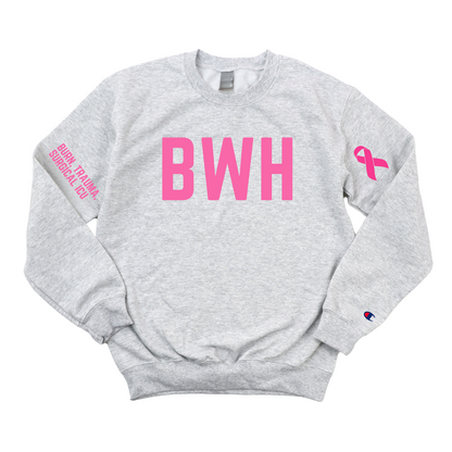 PINK BWH BURN TRAUMA SURGICAL ICU CHAMPION CREWNECK