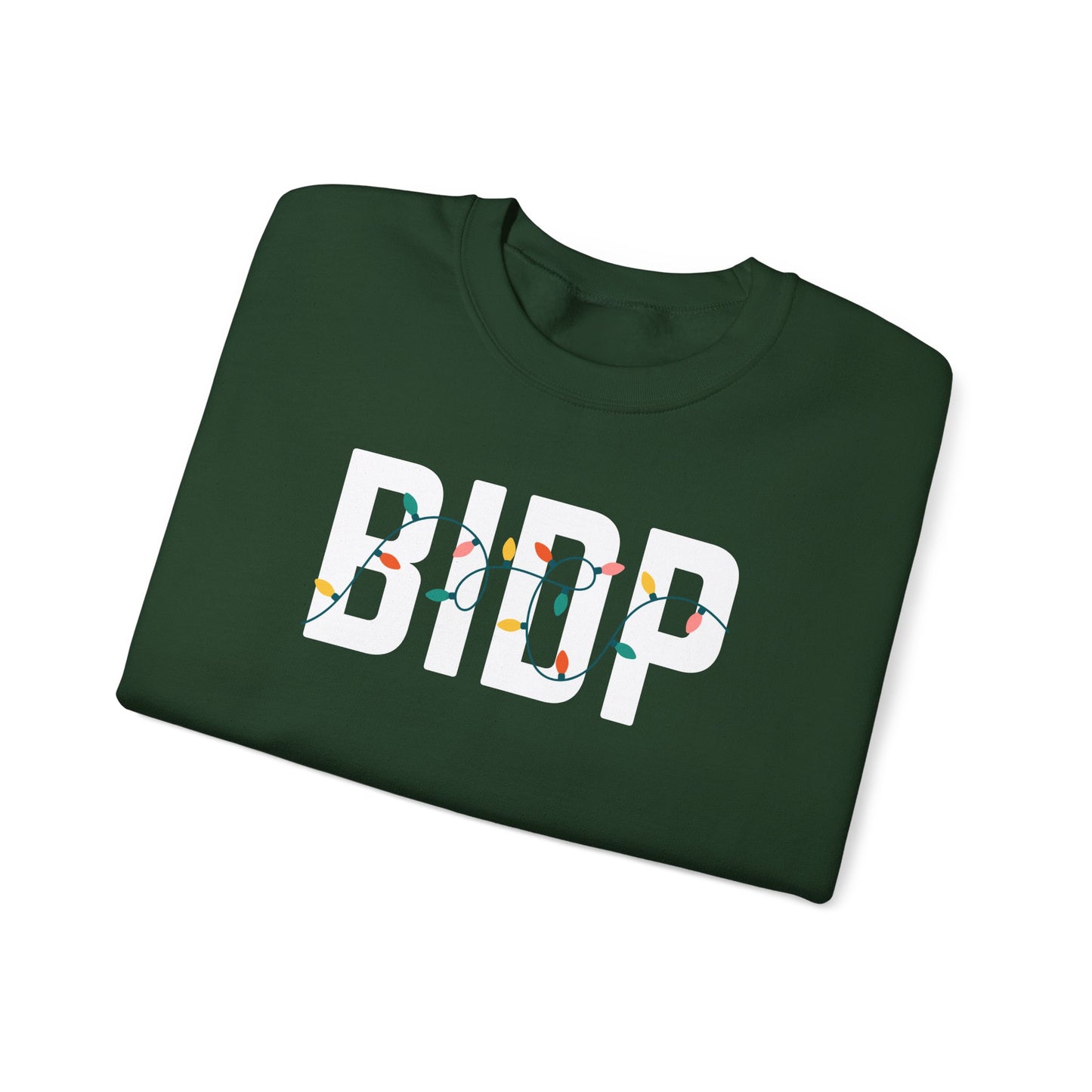 BIDP HOLIDAY LIGHTS HEAVY BLEND CREWNECK