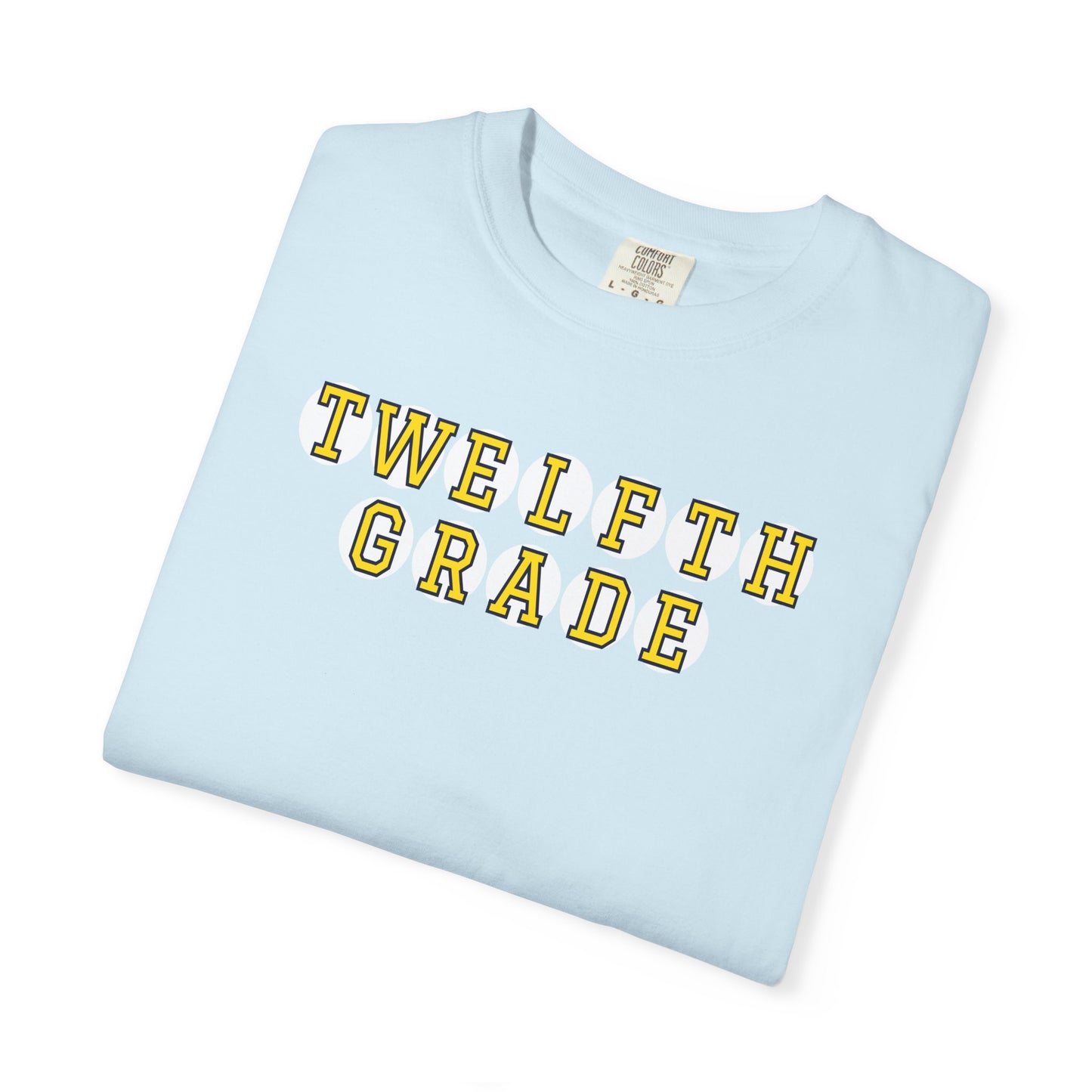 TWELFTH GRADE YELLOW PLAYER LETTERS T-SHIRT