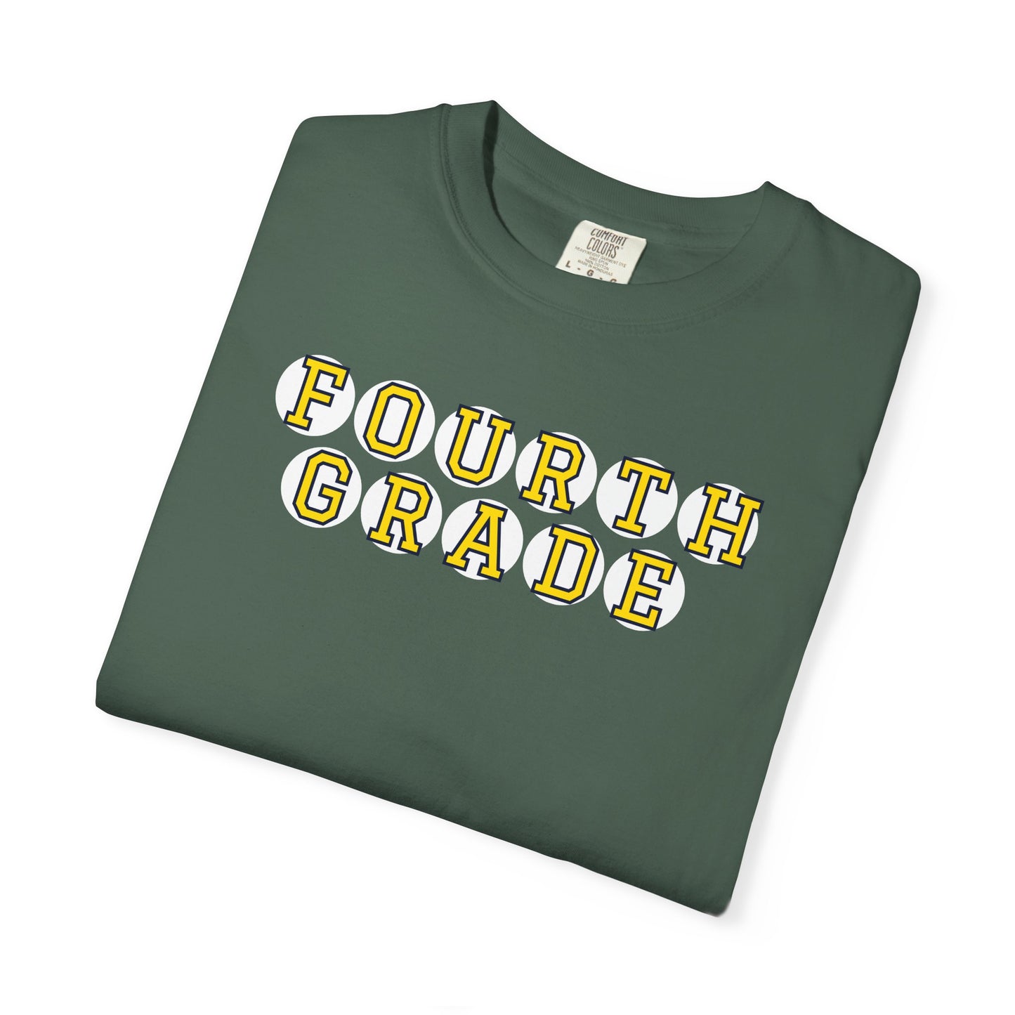 FOURTH GRADE. YELLOW PLAYER LETTERS T-SHIRT