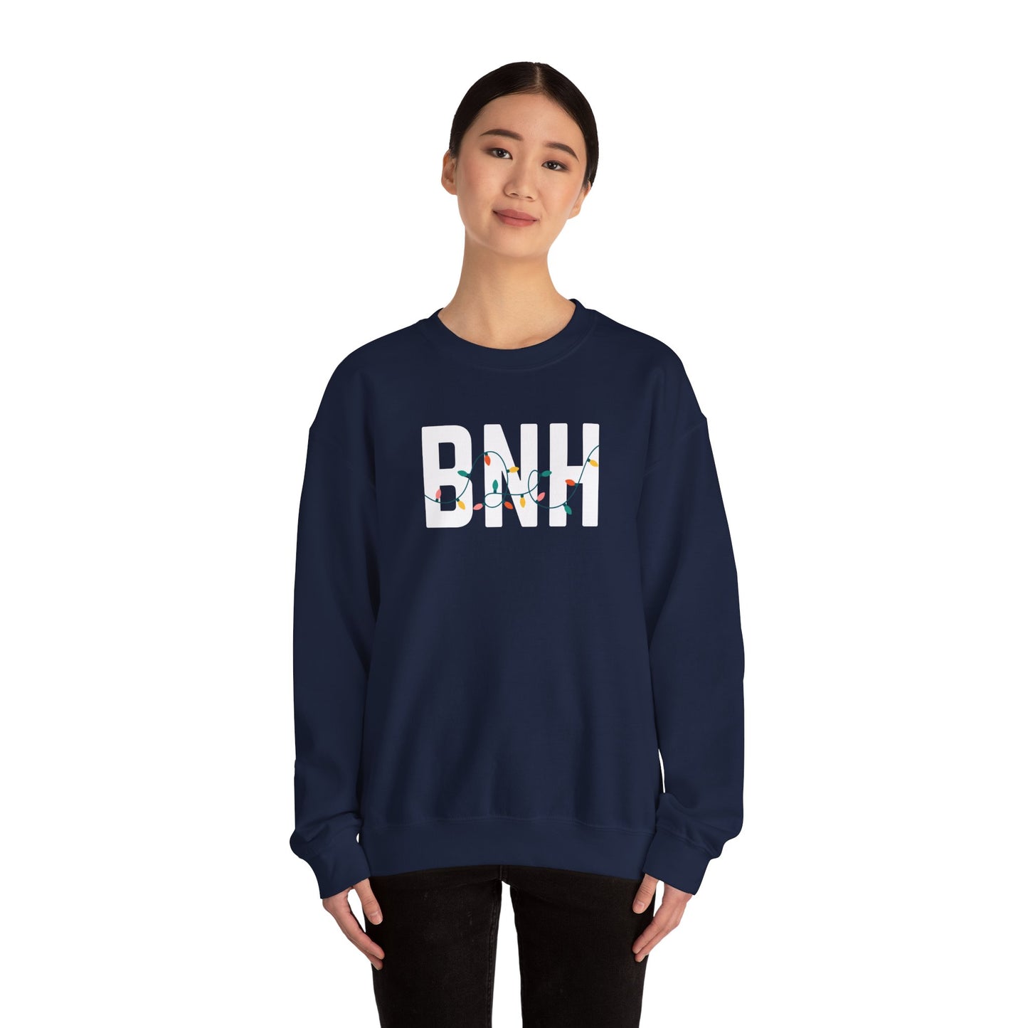 BNH HOLIDAY LIGHTS HEAVY BLEND CREWNECK