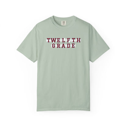 TWELFTH GRADE RED PLAYER LETTERS T-SHIRT