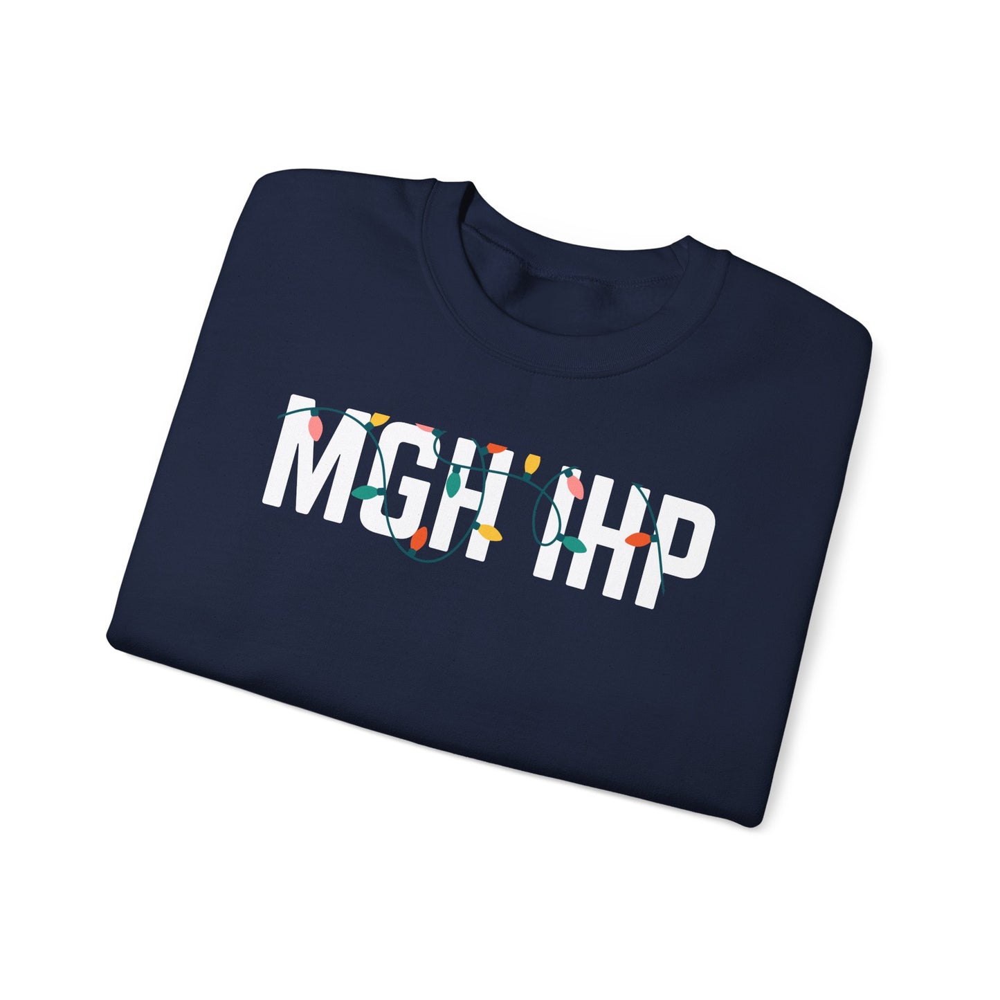 MGH IHP HOLIDAY LIGHTS HEAVY BLEND CREWNECK