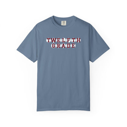 TWELFTH GRADE RED PLAYER LETTERS T-SHIRT