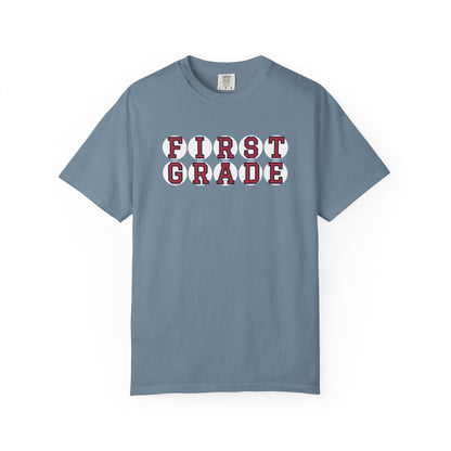 FIRST GRADE RED PLAYER LETTERS T-SHIRT