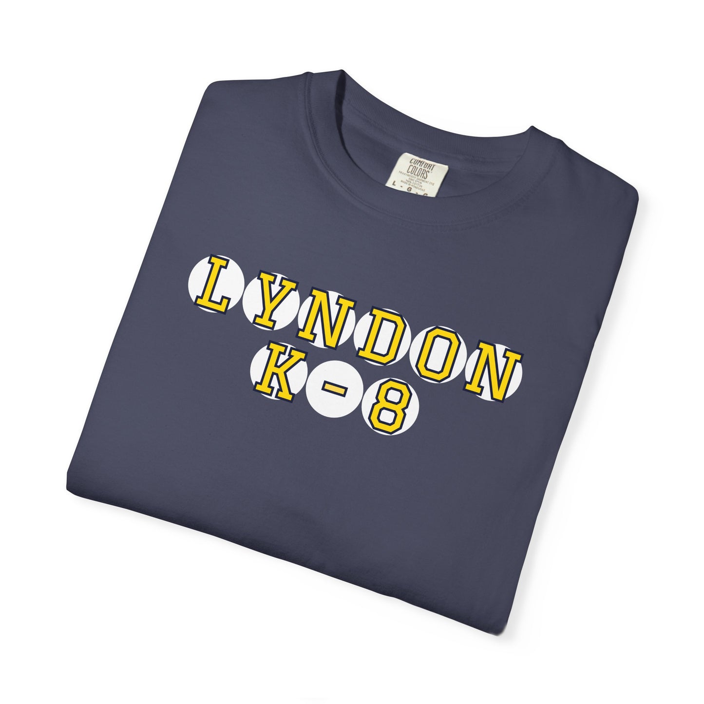 LYNDON K-8 YELLOW PLAYER LETTERS T-SHIRT