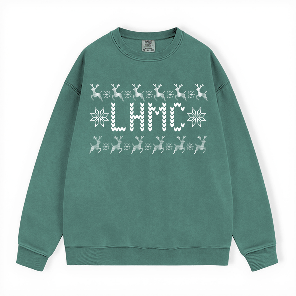 LHMC UGLY SWEATER COMFORT COLORS CREWNECK