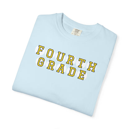 FOURTH GRADE. YELLOW PLAYER LETTERS T-SHIRT
