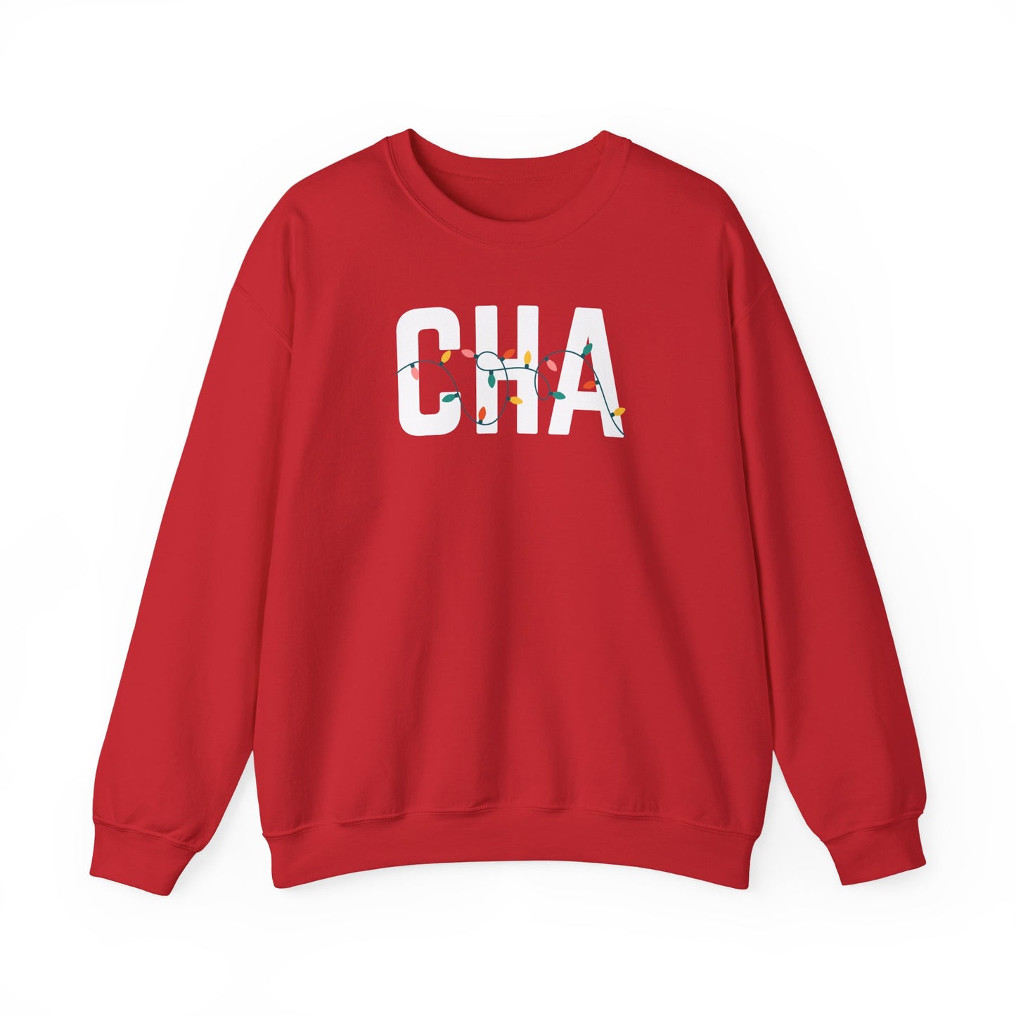 CHA HOLIDAY LIGHTS HEAVY BLEND CREWNECK