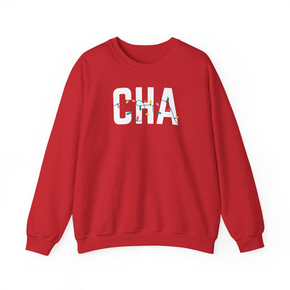 CHA HOLIDAY LIGHTS HEAVY BLEND CREWNECK