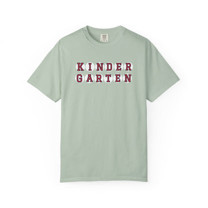 KINDERGARTEN RED PLAYER LETTERS T-SHIRT