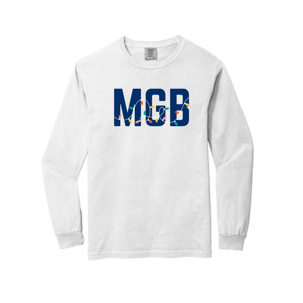 MGB HOLIDAY LIGHTS LONG SLEEVE - WHITE