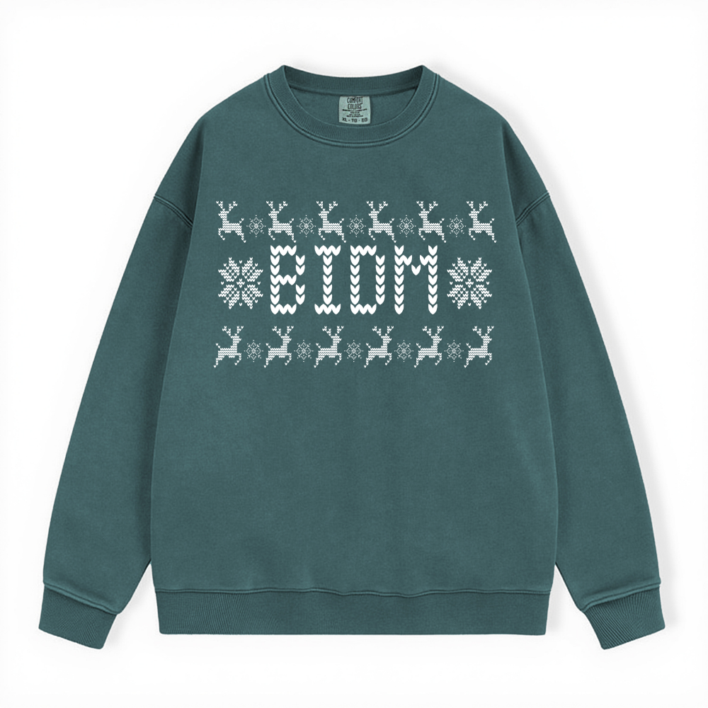 BIDM UGLY SWEATER COMFORT COLORS CREWNECK