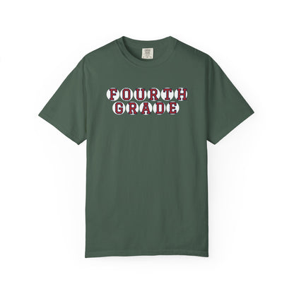 FOURTH GRADE RED PLAYER LETTERS T-SHIRT