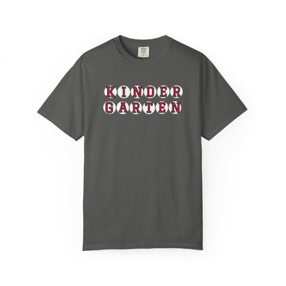 KINDERGARTEN RED PLAYERS LETTERS T-SHIRT