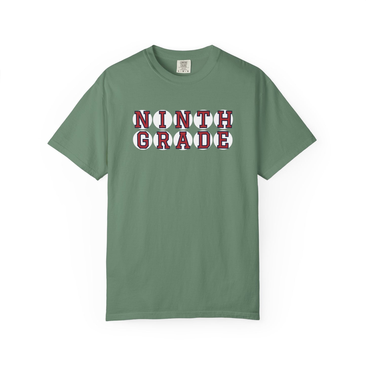 NINTH GRADE RED PLAYER LETTERS T-SHIRT
