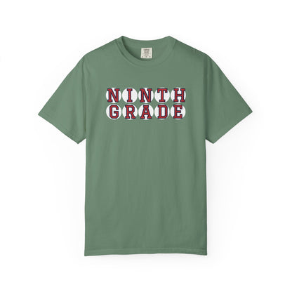 NINTH GRADE RED PLAYER LETTERS T-SHIRT
