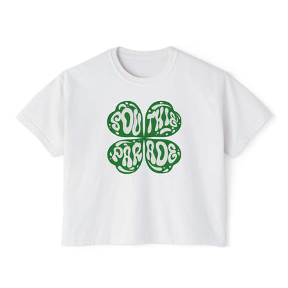 SOUTHIE PARADE SHAMROCK BOXY TEE